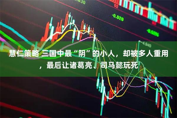 慧仁策略 三国中最“阴”的小人，却被多人重用，最后让诸葛亮、司马懿玩死