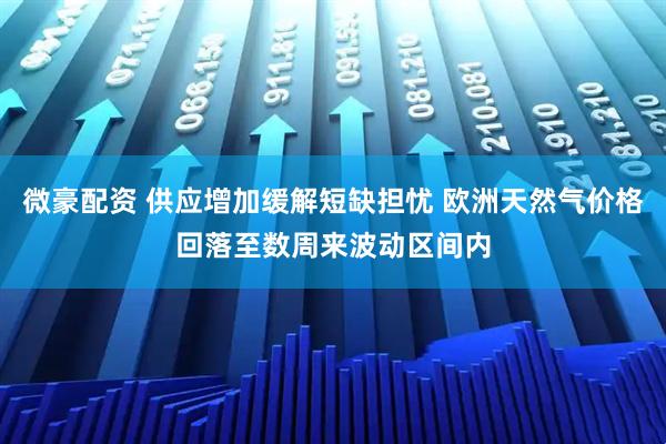 微豪配资 供应增加缓解短缺担忧 欧洲天然气价格回落至数周来波动区间内